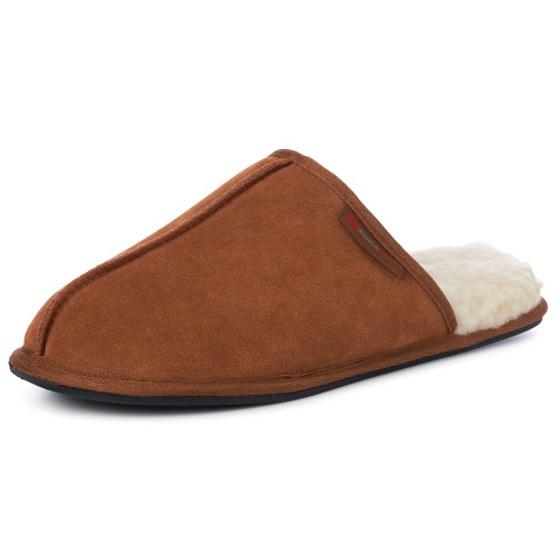 alpine swiss Alpine Swiss Halden Mens MicroSuede Memory Foam Scuff Slippers Cozy Slip on House Shoes