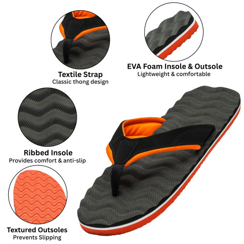 Alpine Swiss Alpine Swiss Joel Mens Flip Flops Lightweight EVA Thong Sandals Beach Shoes