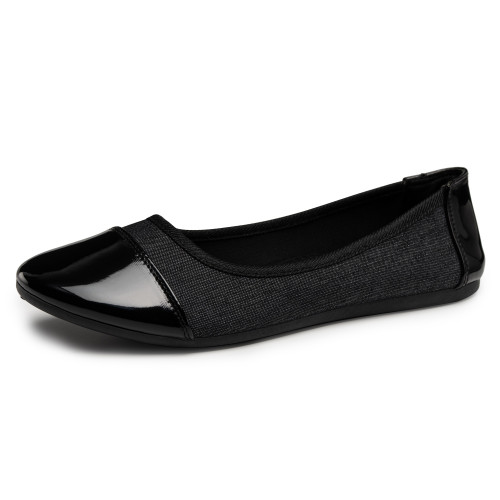 Alpine Swiss Alpine Swiss Kelly Cap Toe Ballet Flats Two Tone Comfortable Slip On Flat Shoes