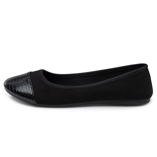 Alpine Swiss Alpine Swiss Kelly Cap Toe Ballet Flats Two Tone Comfortable Slip On Flat Shoes