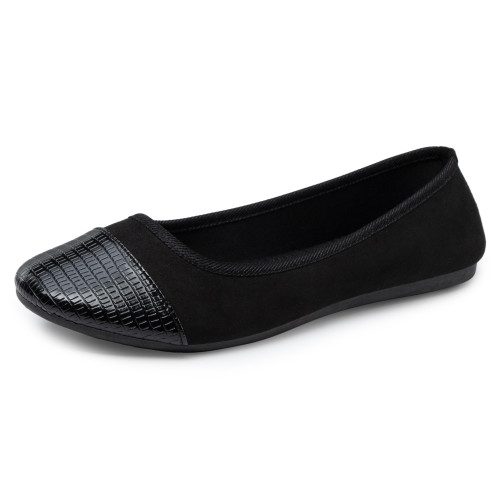 alpine swiss Alpine Swiss Kelly Cap Toe Ballet Flats Two Tone Comfortable Slip On Flat Shoes