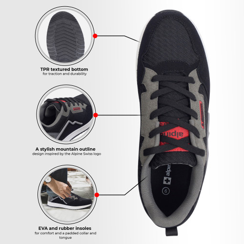 Alpine Swiss Alpine Swiss Kurt Mens Classic Retro Sneakers Casual Walking Tennis Shoes