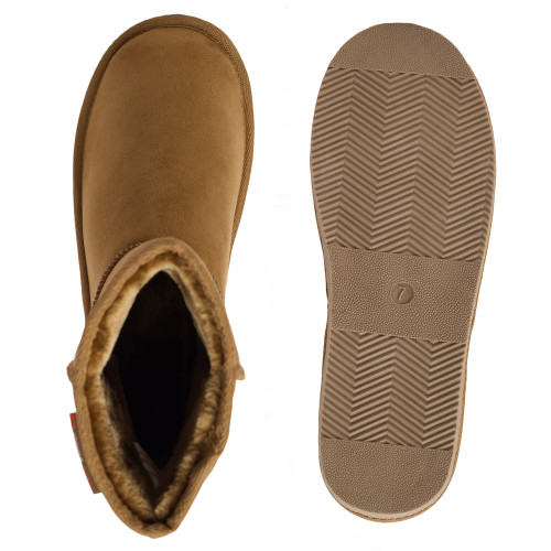 Alpine Swiss Alpine Swiss Laura Women’s Short Winter Boots Faux Suede Sherpa Lined Warm & Comfortable With Anti-Slip Sole