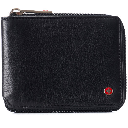 alpine swiss Alpine Swiss Logan Zipper Bifold Wallet For Men or Women RFID Safe Comes in a Gift Box alpine swiss Alpine Swiss Logan Zipper Bifold Wallet For Men or Women RFID Safe Comes in a Gift Box