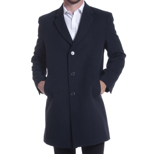 alpine swiss Alpine Swiss Luke Mens 3 Button Tailored Wool 37" Walker Car Coat