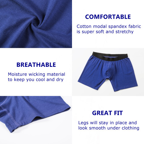 Alpine Swiss Alpine Swiss Mens Boxer Briefs 3 Pack Underwear Breathable Cotton Modal Trunks