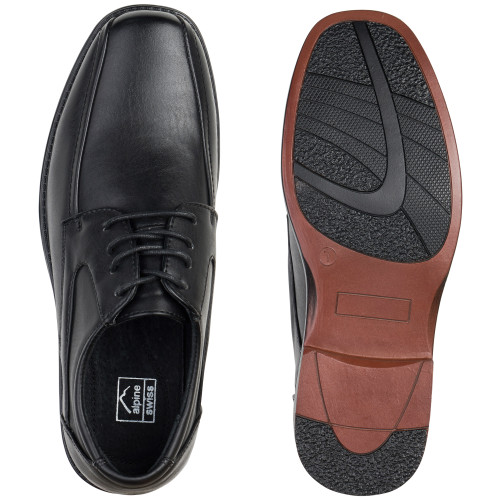 Alpine Swiss Alpine Swiss Mens Dress Shoes Leather Lined Lace Up Oxfords Baseball Stitched