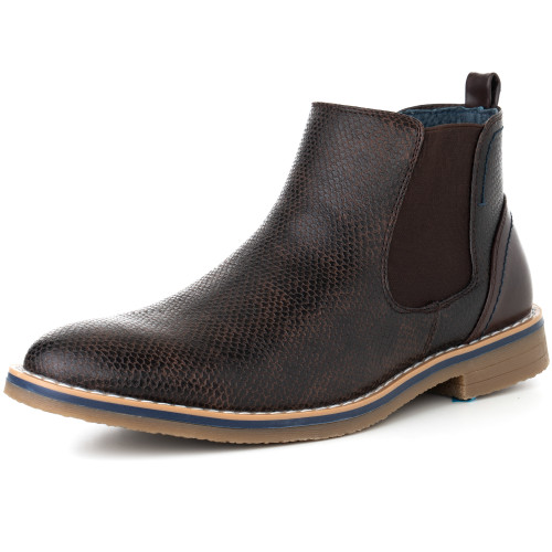 Alpine Swiss Alpine Swiss Mens Nash Chelsea Boots Snakeskin Ankle Boot Genuine Leather Lined