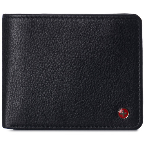 alpine swiss Alpine Swiss Mens Nolan Bifold Commuter Wallet Cowhide Leather RFID Safe Comes in a Gift Box