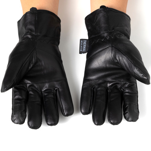 Alpine Swiss Alpine Swiss Mens Touch Screen Gloves Leather Thermal Lined Phone Texting Gloves