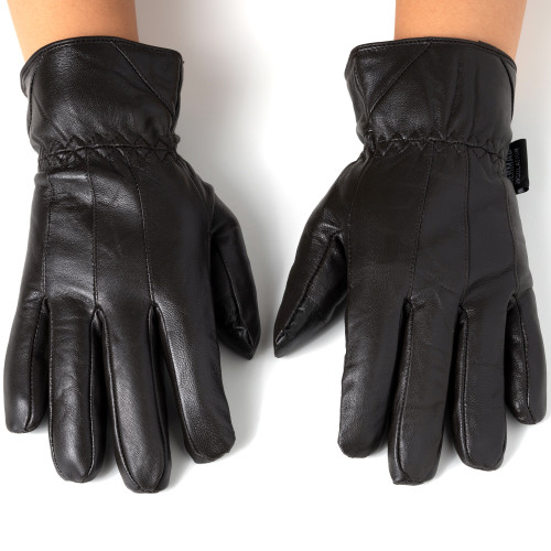 Alpine Swiss Alpine Swiss Mens Touch Screen Gloves Leather Thermal Lined Phone Texting Gloves