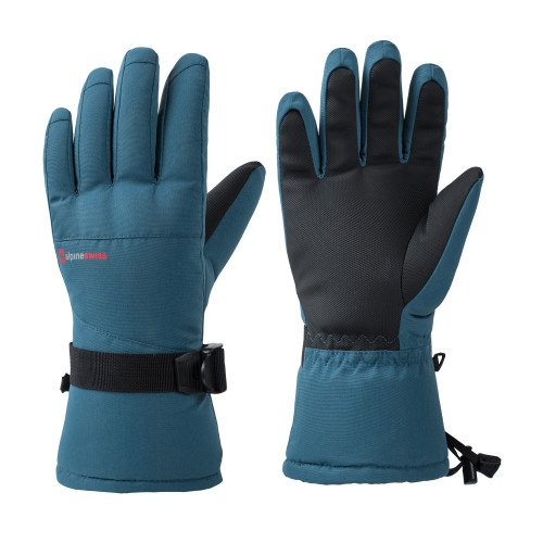 Alpine Swiss Alpine Swiss Mens Waterproof Gauntlet Ski Gloves Winter Sport Snow Board Windproof 3M Thinsulate