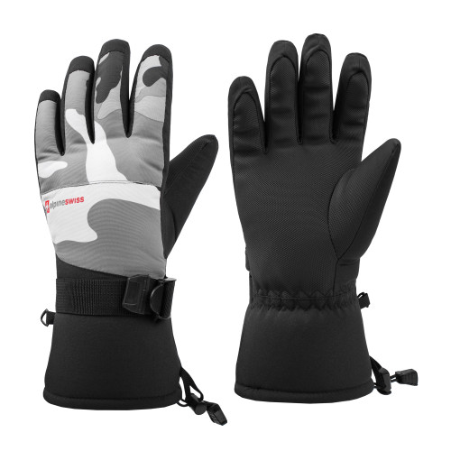 Alpine Swiss Alpine Swiss Mens Waterproof Gauntlet Ski Gloves Winter Sport Snow Board Windproof 3M Thinsulate