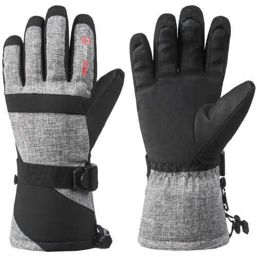 alpine swiss Alpine Swiss Mens Waterproof Gauntlet Ski Gloves Winter Sport Snow Board Windproof 3M Thinsulate