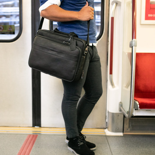 Alpine Swiss Alpine Swiss Messenger Bag Colombian Leather 15.6” Laptop Briefcase Portfolio