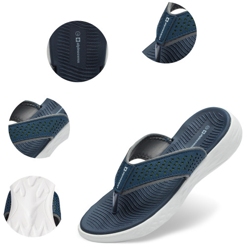 Alpine Swiss Alpine Swiss Miley Flip Flops For Women | Comfortable Outdoor Walking Thong Sandals | Lightweight Stylish & Durable | Water-Resistant EVA Foam For Everyday Wear | Anti-slip Outsole