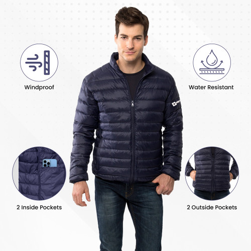 Alpine Swiss Alpine Swiss Niko Men’s Puffer Jacket | Insulated Lightweight Down Alternative Coat | Packable Water Resistant & Warm