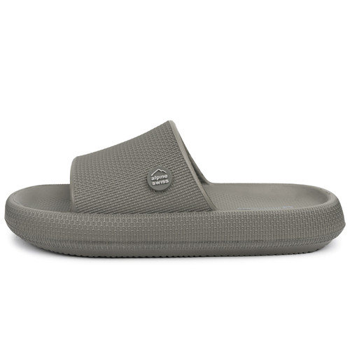 Alpine Swiss Alpine Swiss Omar Mens Slides Pillow Slippers For Men Ultra Cushioned Cloud Slides Waterproof Lightweight Sandals Quick Drying Non Slip Shower Shoes