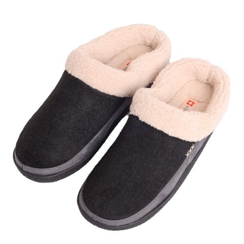 Alpine Swiss Alpine Swiss Paul Mens Memory Foam Fleece Clog Slippers House Shoes