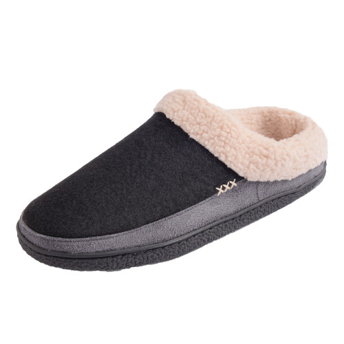 alpine swiss Alpine Swiss Paul Mens Memory Foam Fleece Clog Slippers House Shoes