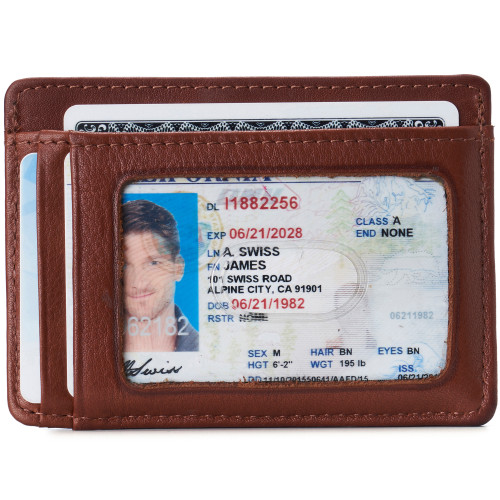 Alpine Swiss Alpine Swiss RFID Dermot Money Clip Front Pocket Wallet For Men Leather Comes In A Gift Box