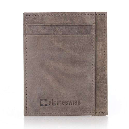 Alpine Swiss Alpine Swiss RFID Front Pocket Wallet ID Card Case