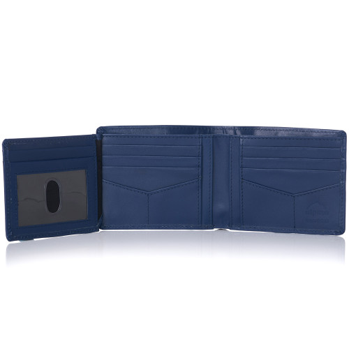 Alpine Swiss Alpine Swiss RFID Luka Men's Flip ID Wallet Deluxe Capacity ID Bifold With Divided Bill Section