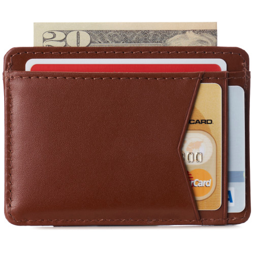 Alpine Swiss Alpine Swiss RFID Minimalist Oliver Front Pocket Wallet For Men Leather Comes In A Gift Box
