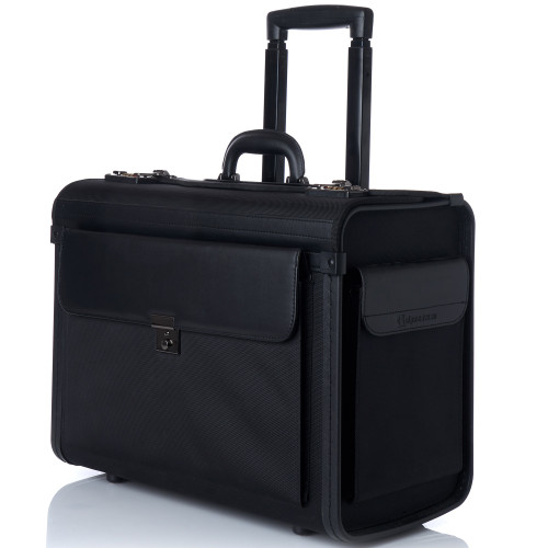 alpine swiss Alpine Swiss Rolling 17" Laptop Briefcase on Wheels Attache Lawyers Case Legal Size