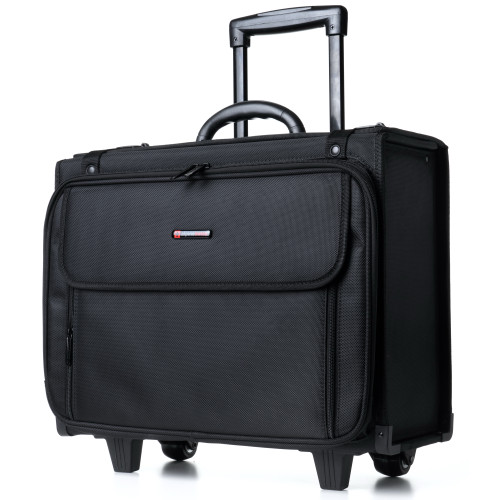 Alpine Swiss Alpine Swiss Rolling Briefcase | Laptop Bag For Men & Women | Hard Side Catalog Case On Wheels | Legal Size File Dividers | Lawyers Attache Case | Carry-On Overnight Business Travel Bag