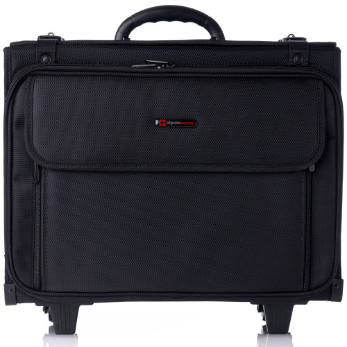 alpine swiss Alpine Swiss Rolling Briefcase | Laptop Bag For Men & Women | Hard Side Catalog Case on Wheels | Legal Size File Dividers | Lawyers Attache Case | Carry-On Overnight Business Travel Bag