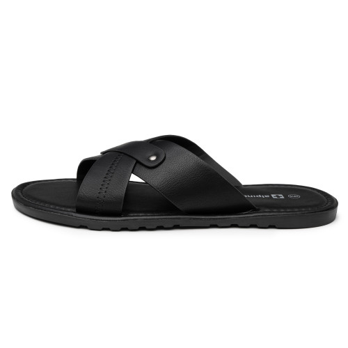 Alpine Swiss Alpine Swiss Saul Mens Vegan Leather Slide Sandals Dressy Indoor Outdoor Summer Shoes