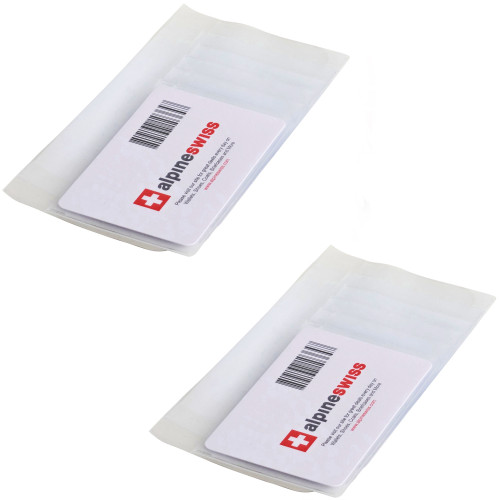 Alpine Swiss Alpine Swiss Set Of 2 Checkbook Plastic Insert 6 Page Card Holder Picture Window