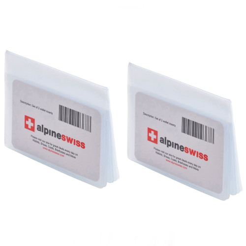 alpine swiss Alpine Swiss SET OF 2 Clear Plastic Wallet Inserts 12 Pages Picture Card Holder
