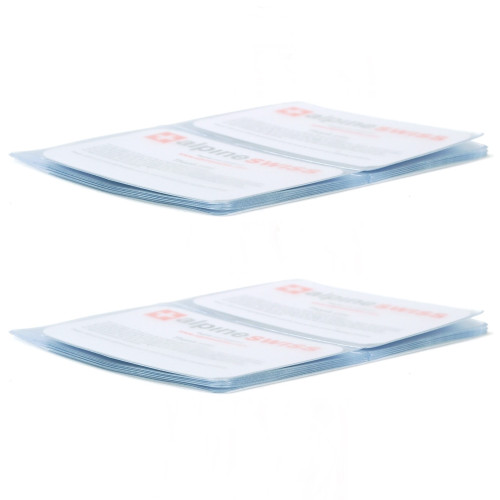 Alpine Swiss Alpine Swiss Set Of 2 Hipster Wallet Plastic Inserts 6 Page Picture Card Holders