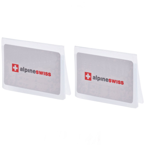 alpine swiss Alpine Swiss Set of 2 Plastic Wallet Inserts 6 Page Card Holder Picture Windows