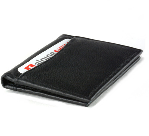 Alpine Swiss Alpine Swiss Thin Front Pocket Wallet Business Card Case 2 ID Window 6 Card Slot