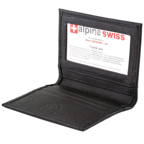 alpine swiss Alpine Swiss Thin Front Pocket Wallet Business Card Case 2 ID Window 6 Card Slot alpine swiss Alpine Swiss Thin Front Pocket Wallet Business Card Case 2 ID Window 6 Card Slot