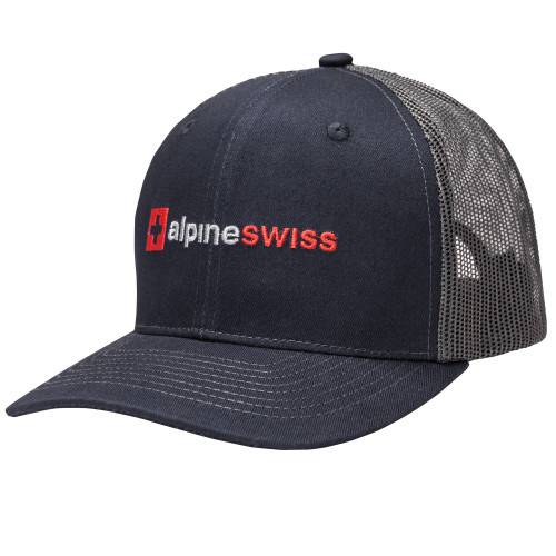 Alpine Swiss Alpine Swiss Trucker Hat Snapback Mesh Back Cap Adjustable Breathable Casual Baseball Cap