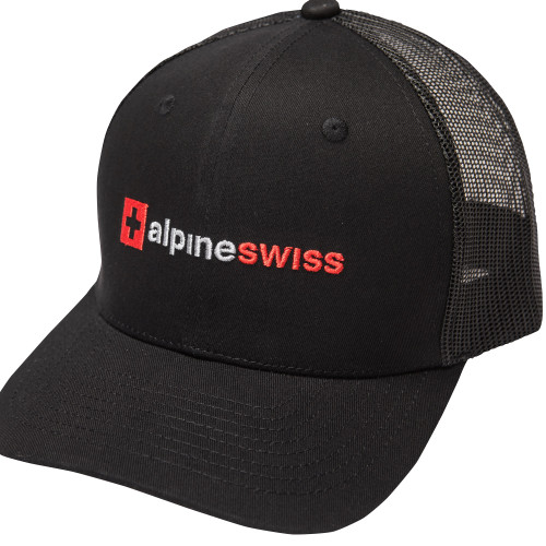 Alpine Swiss Alpine Swiss Trucker Hat Snapback Mesh Back Cap Adjustable Breathable Casual Baseball Cap