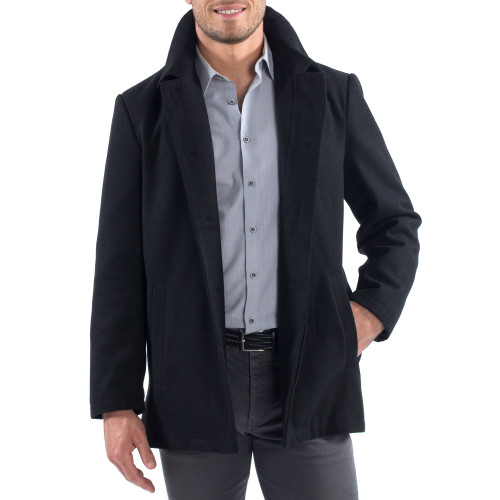 Alpine Swiss Alpine Swiss Vance Mens Wool Blend Button Up Coat