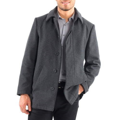 Alpine Swiss Alpine Swiss Vance Mens Wool Blend Button Up Coat