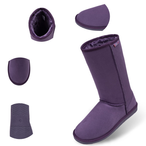 Alpine Swiss Alpine Swiss Women’s Mid-Calf Winter Boots 11” Faux Shearling Aussie Style Suede Look Warm Stylish Cold Weather Boots