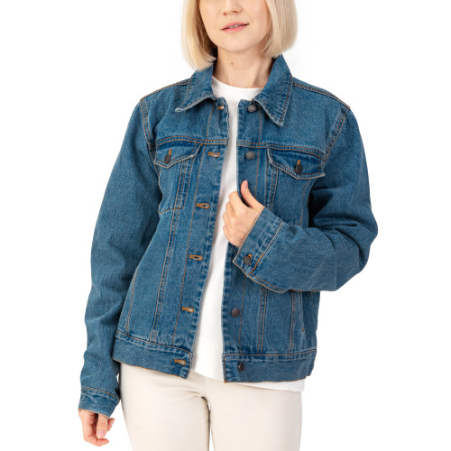Alpine Swiss Alpine Swiss Womens Denim Jacket Classic Trucker Jean Jacket Button Up Coat