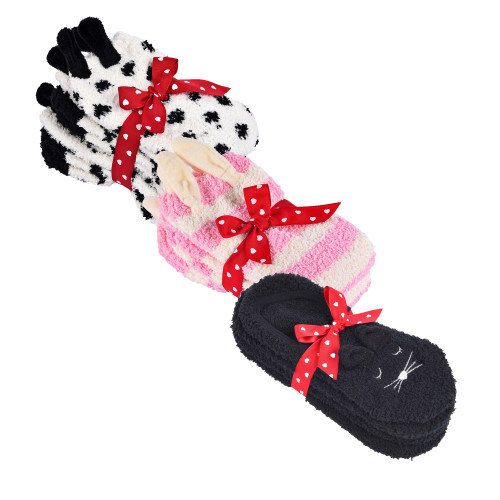 Alpine Swiss Alpine Swiss Womens Fuzzy Socks Warm Fluffy Slipper Socks With Gift Bow