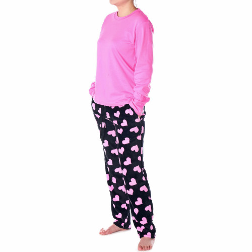 Alpine Swiss Alpine Swiss Womens Pajama Set Long Sleeve Shirt And Polar Fleece Pants Sleepwear