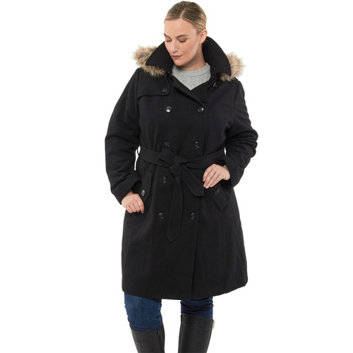 alpine swiss Alpine Swiss Womens Parka Trench Pea Coat Belt Jacket Faux Fur Hood Reg & Plus Sizes alpine swiss Alpine Swiss Womens Parka Trench Pea Coat Belt Jacket Faux Fur Hood Reg & Plus Sizes