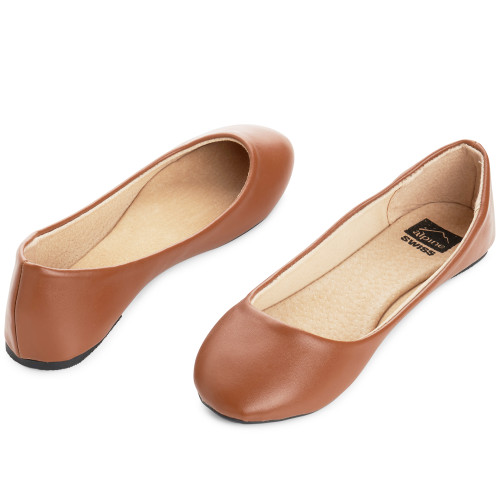 Alpine Swiss Alpine Swiss Womens Pierina Round Toe Ballet Flats