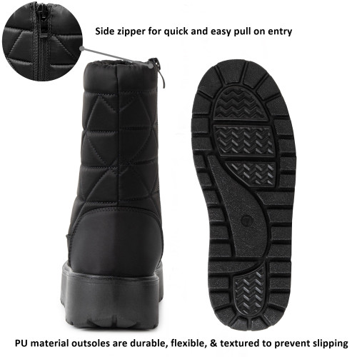 Alpine Swiss Alpine Swiss Zoey Womens Winter Boots Waterproof Snow Booties Faux Fur Lined Shoes