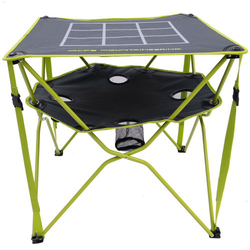 Alps Mountaineering Furniture Eclipse Table Tic-Tac-Toe Charcoal/Citrus
